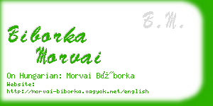 biborka morvai business card